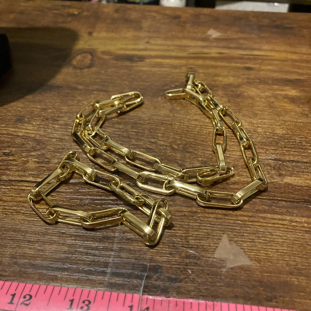 Bellezza gold over bronze necklace and bracelet set - Picture 10 of 12